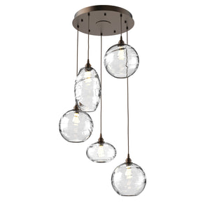 Hammerton Studio - CHB0048-05-FB-OC-C01-E2 - Five Light Pendant - Misto - Flat Bronze