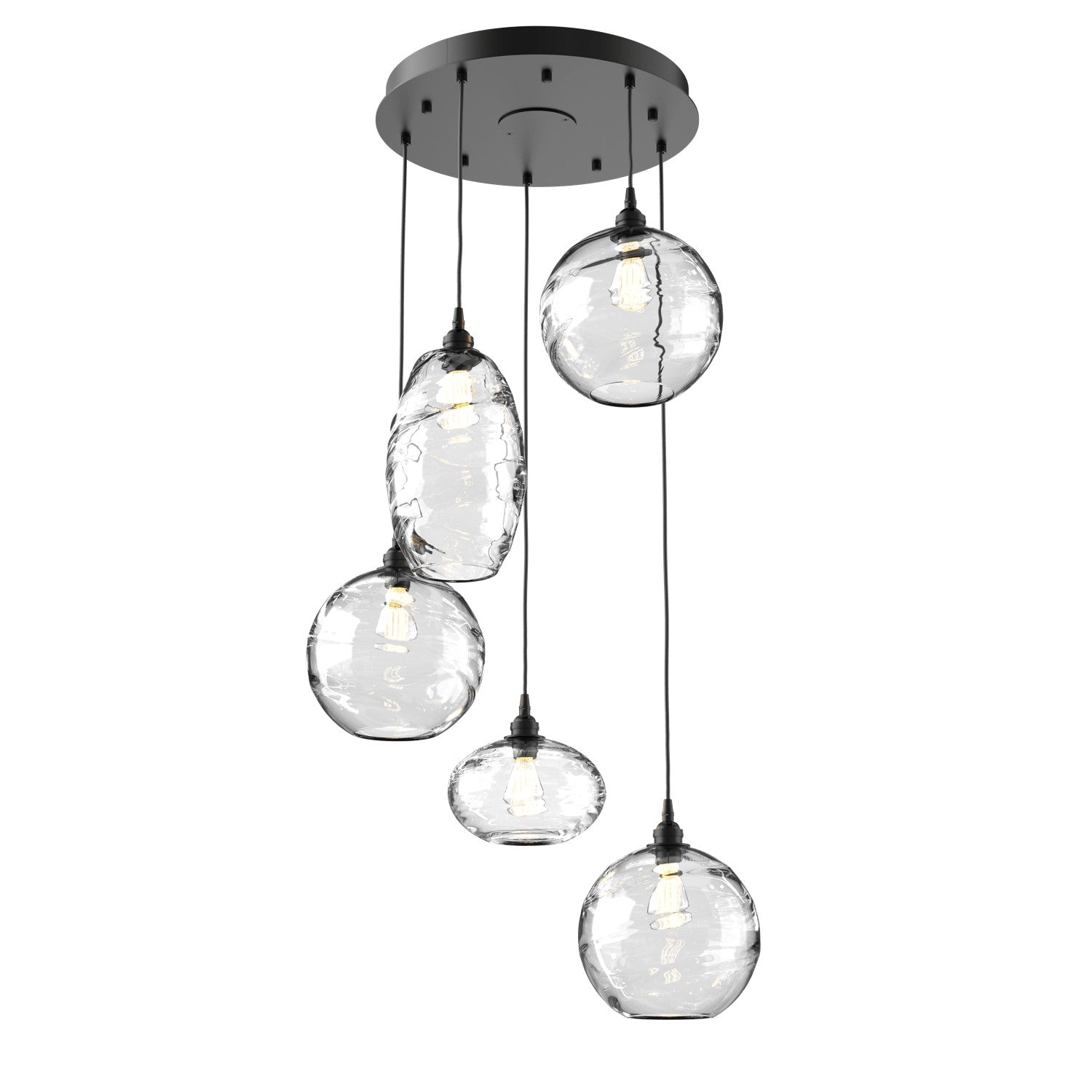 Hammerton Studio - CHB0048-05-MB-OC-C01-E2 - Five Light Pendant - Misto - Matte Black