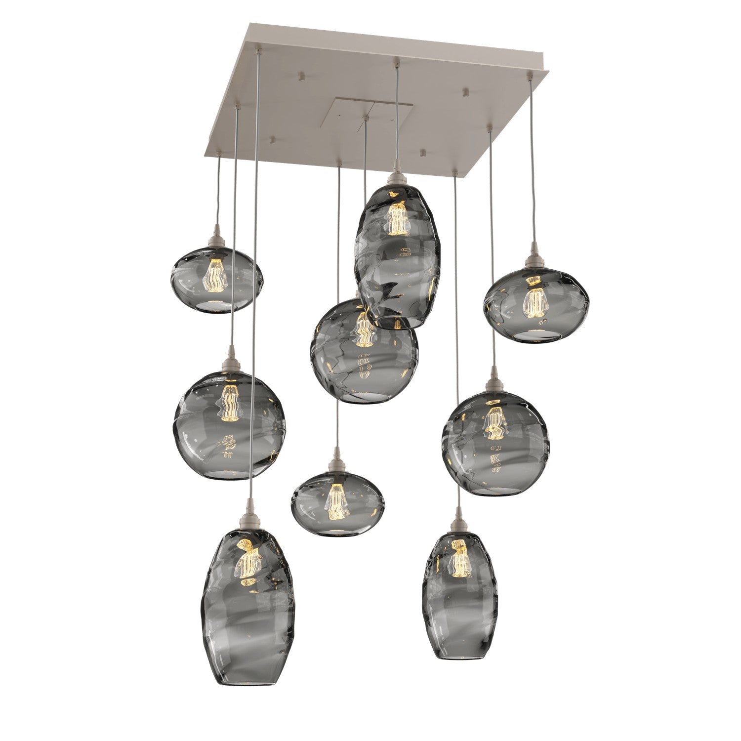 Hammerton Studio - CHB0048-09-BS-OS-C01-E2 - Nine Light Pendant - Misto - Beige Silver