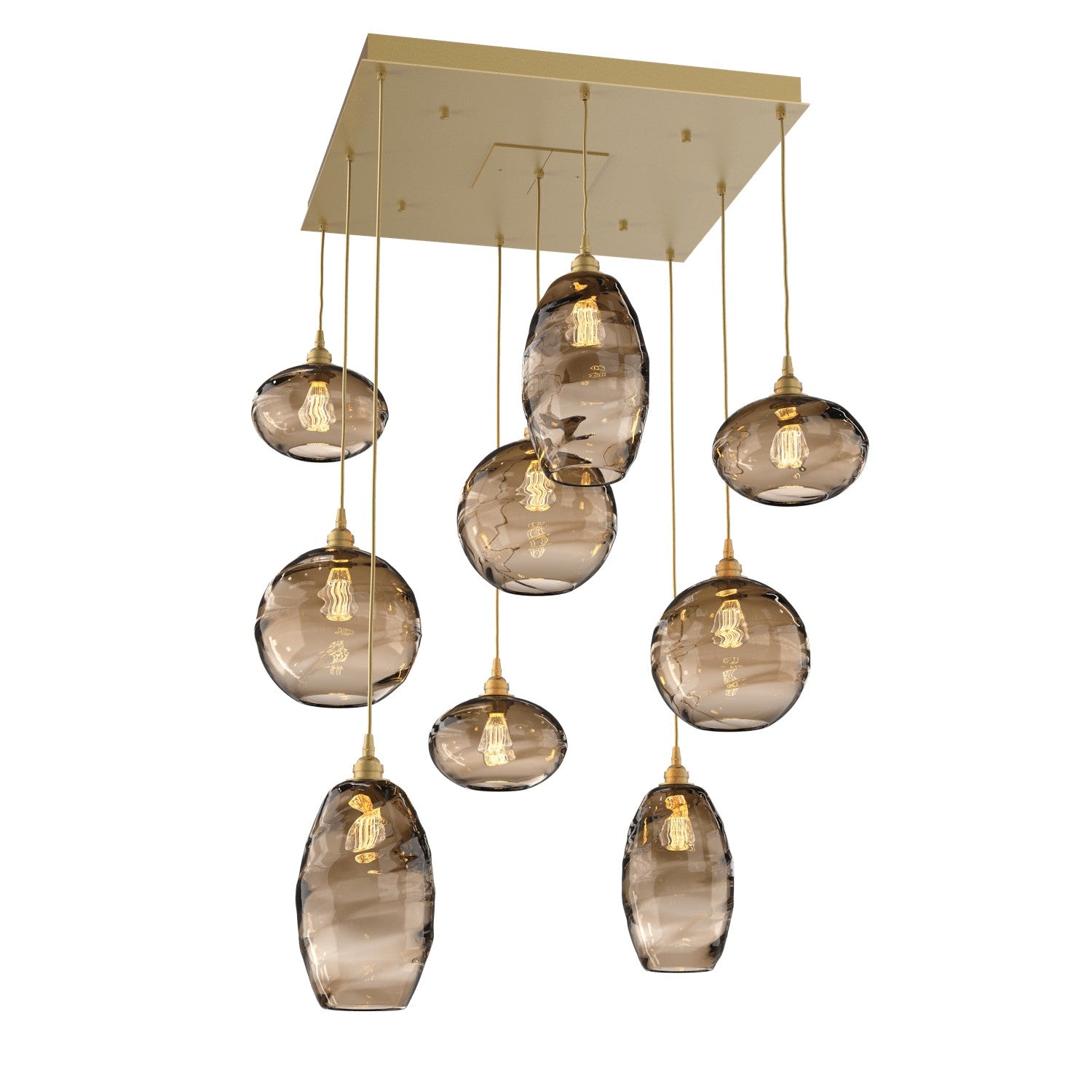 Hammerton Studio - CHB0048-09-GB-OB-C01-E2 - Nine Light Pendant - Misto - Gilded Brass