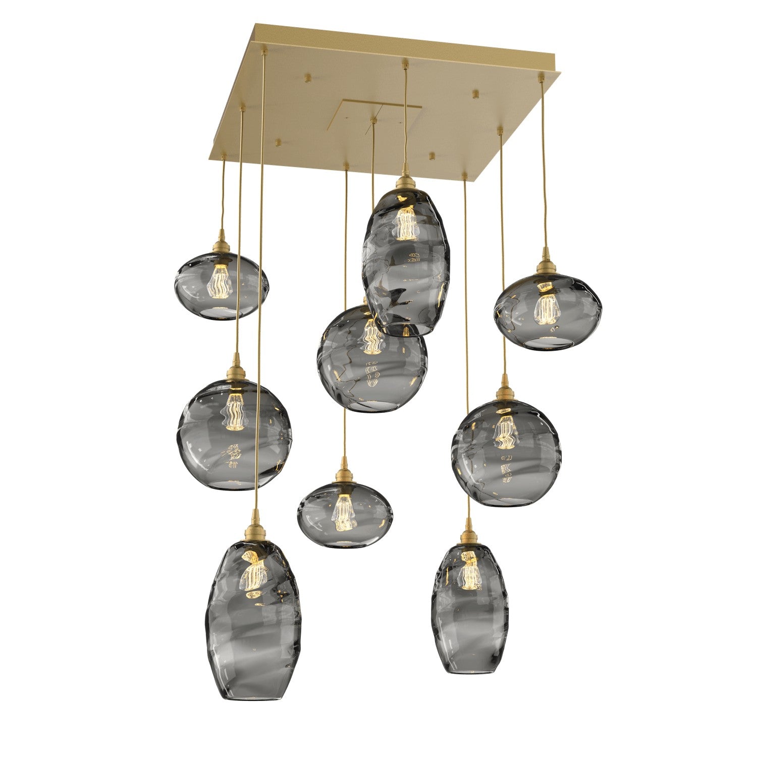 Hammerton Studio - CHB0048-09-GB-OS-C01-E2 - Nine Light Pendant - Misto - Gilded Brass