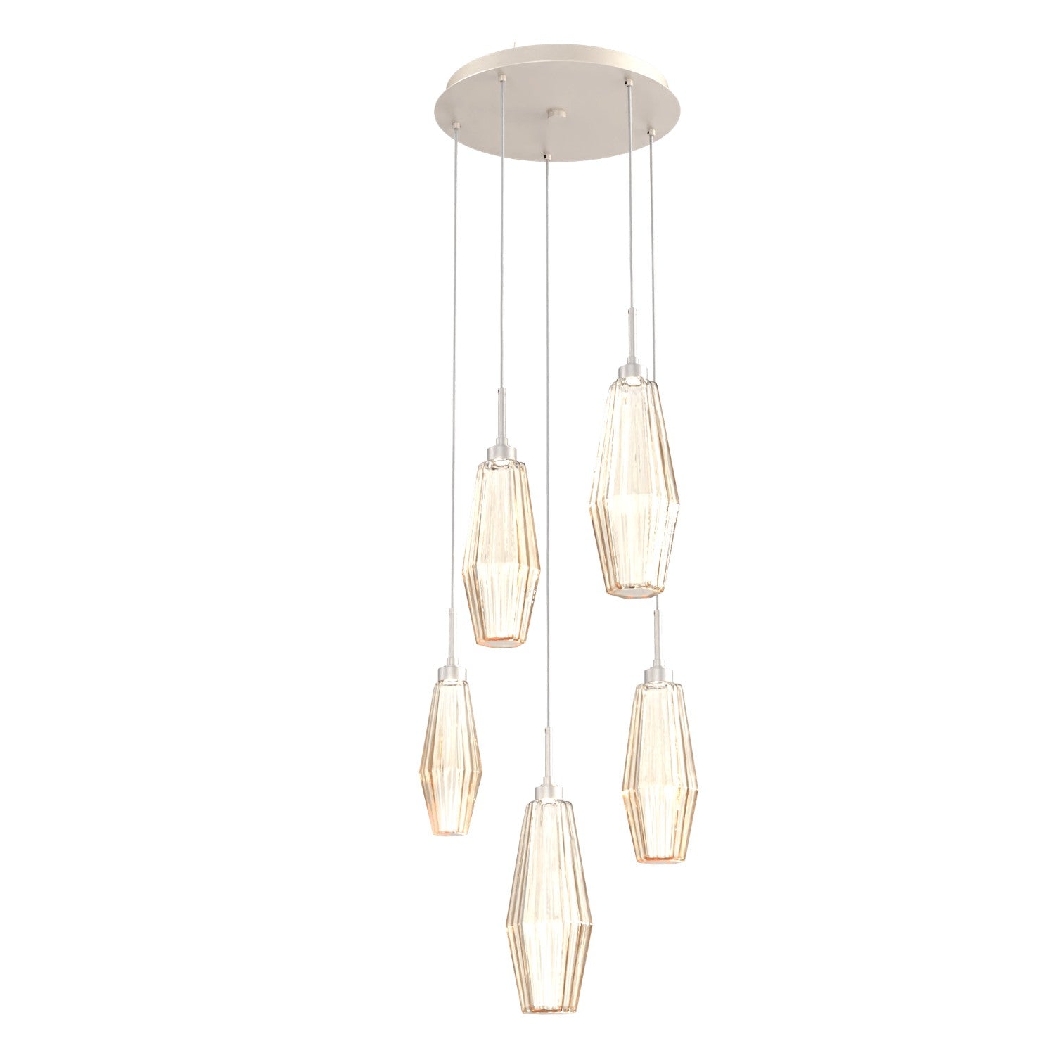 Hammerton Studio - CHB0049-05-BS-RA-C01-L3 - LED Pendant - Aalto - Beige Silver