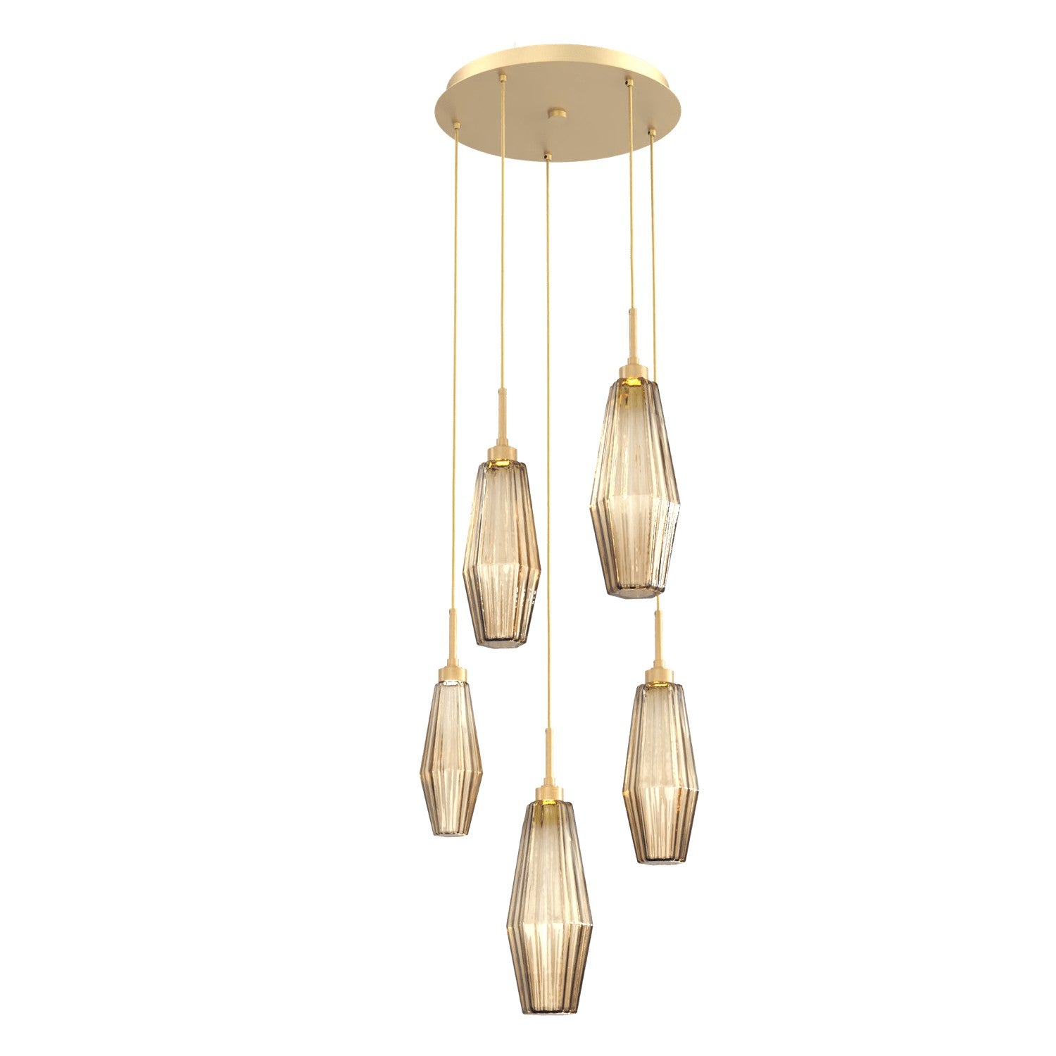 Hammerton Studio - CHB0049-05-GB-RB-C01-L1 - LED Pendant - Aalto - Gilded Brass