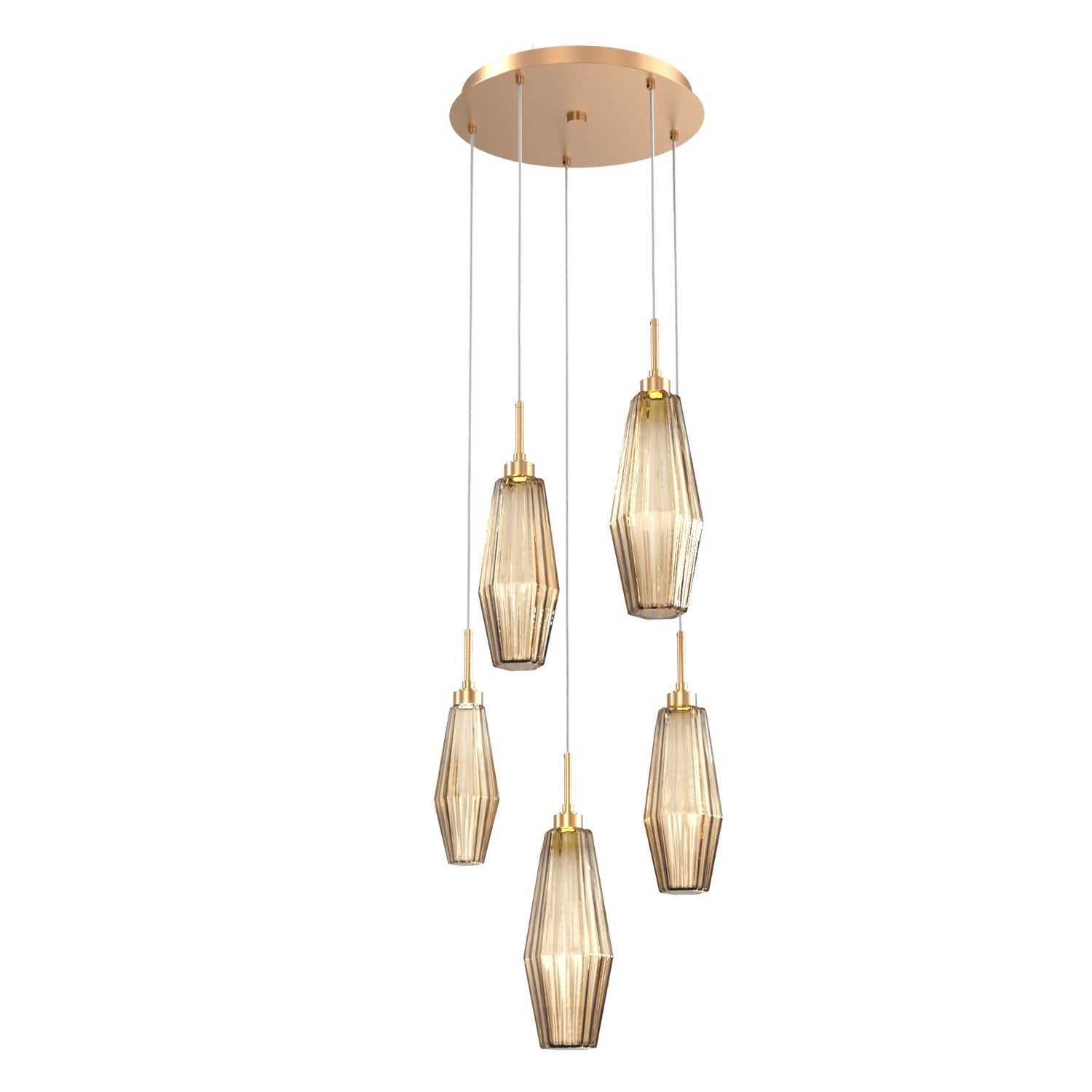 Hammerton Studio - CHB0049-05-NB-RB-C01-L1 - LED Pendant - Aalto - Novel Brass