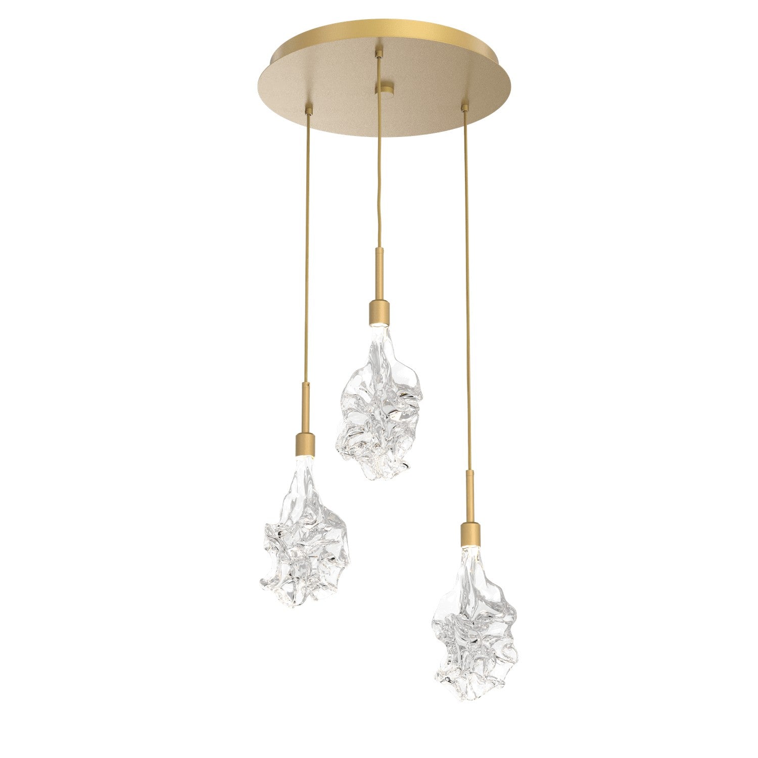 Hammerton Studio - CHB0059-03-GB-BC-C01-L1 - LED Pendant - Blossom - Gilded Brass