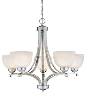 Minka-Lavery - 1425-84 - Five Light Chandelier - Paradox - Brushed Nickel