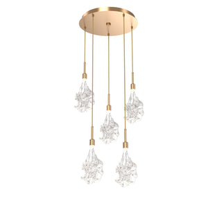 Hammerton Studio - CHB0059-05-NB-BC-C01-L1 - LED Pendant - Blossom - Novel Brass