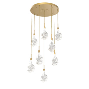 Hammerton Studio - CHB0059-08-GB-BC-C01-L1 - LED Pendant - Blossom - Gilded Brass