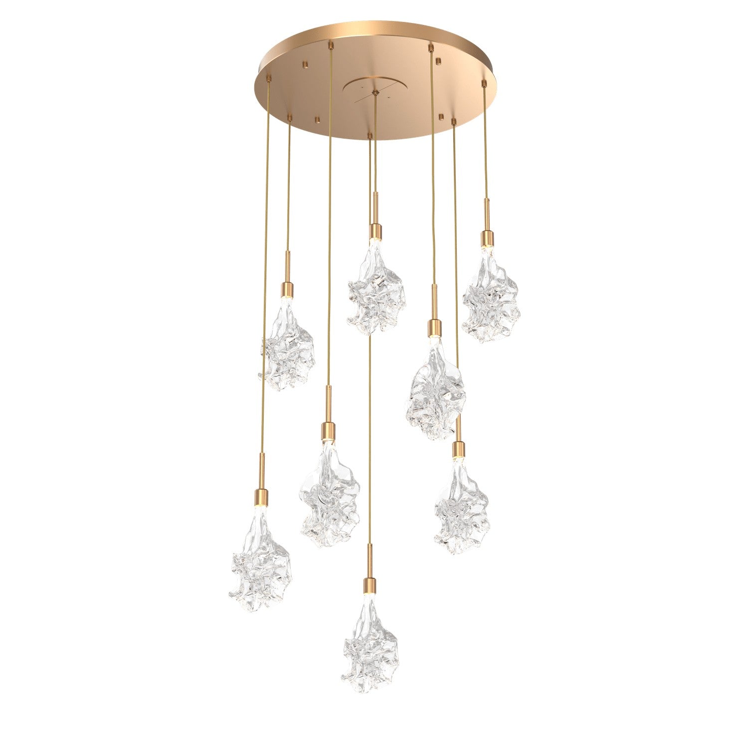 Hammerton Studio - CHB0059-08-NB-BC-C01-L1 - LED Pendant - Blossom - Novel Brass