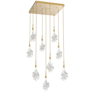 Hammerton Studio - CHB0059-09-GB-BC-C01-L3 - LED Pendant - Blossom - Gilded Brass