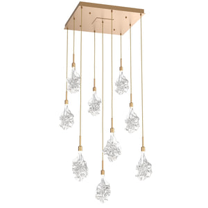 Hammerton Studio - CHB0059-09-NB-BC-C01-L3 - LED Pendant - Blossom - Novel Brass