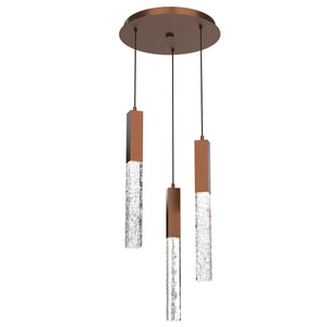 Hammerton Studio - CHB0060-03-BB-GC-C01-L3 - LED Pendant - Axis - Burnished Bronze