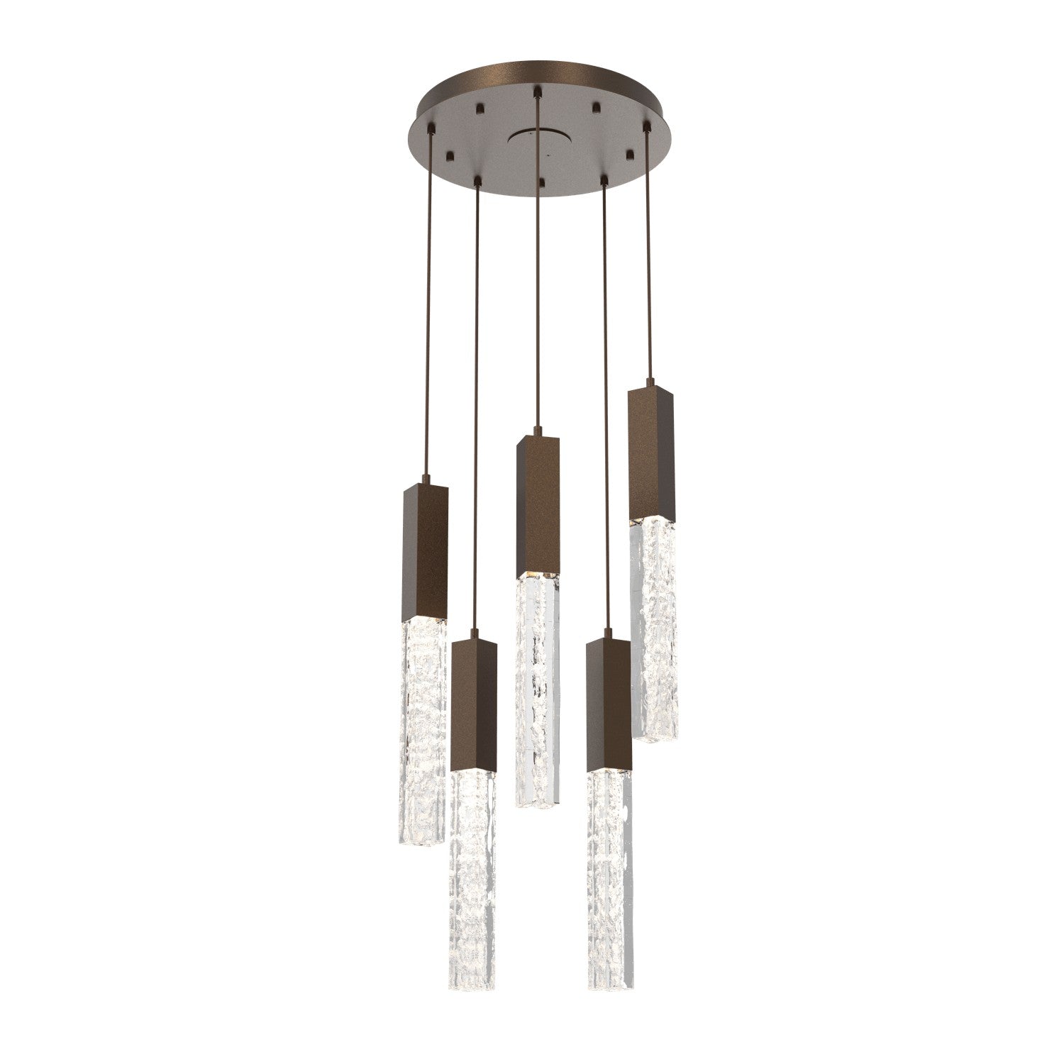 Hammerton Studio - CHB0060-05-FB-GC-C01-L3 - LED Pendant - Axis - Flat Bronze