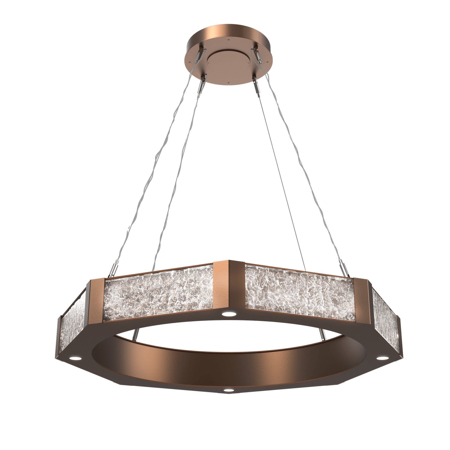 Hammerton Studio - CHB0061-36-BB-GC-CA1-L1 - LED Chandelier - Glacier - Burnished Bronze