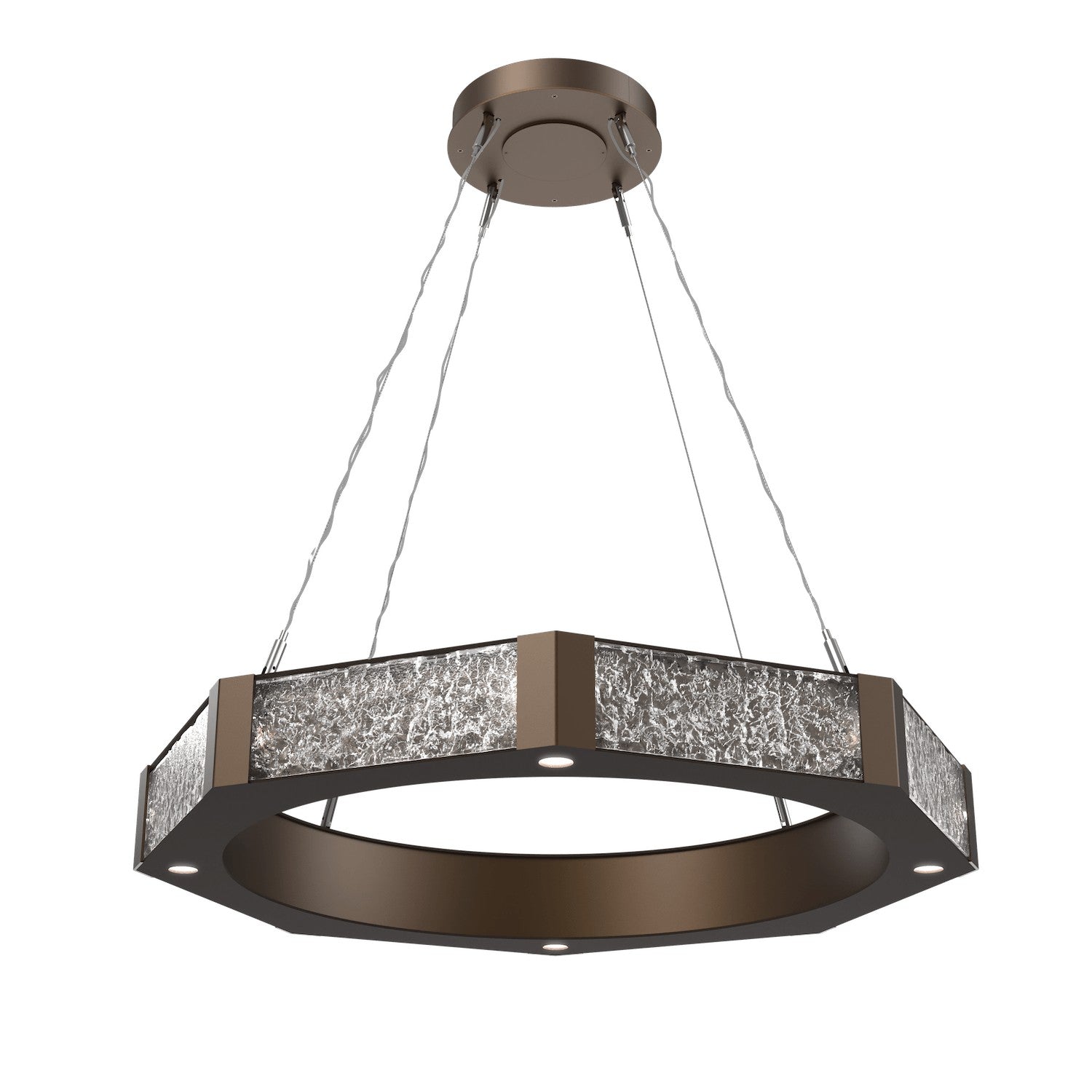 Hammerton Studio - CHB0061-36-FB-GC-CA1-L1 - LED Chandelier - Glacier - Flat Bronze