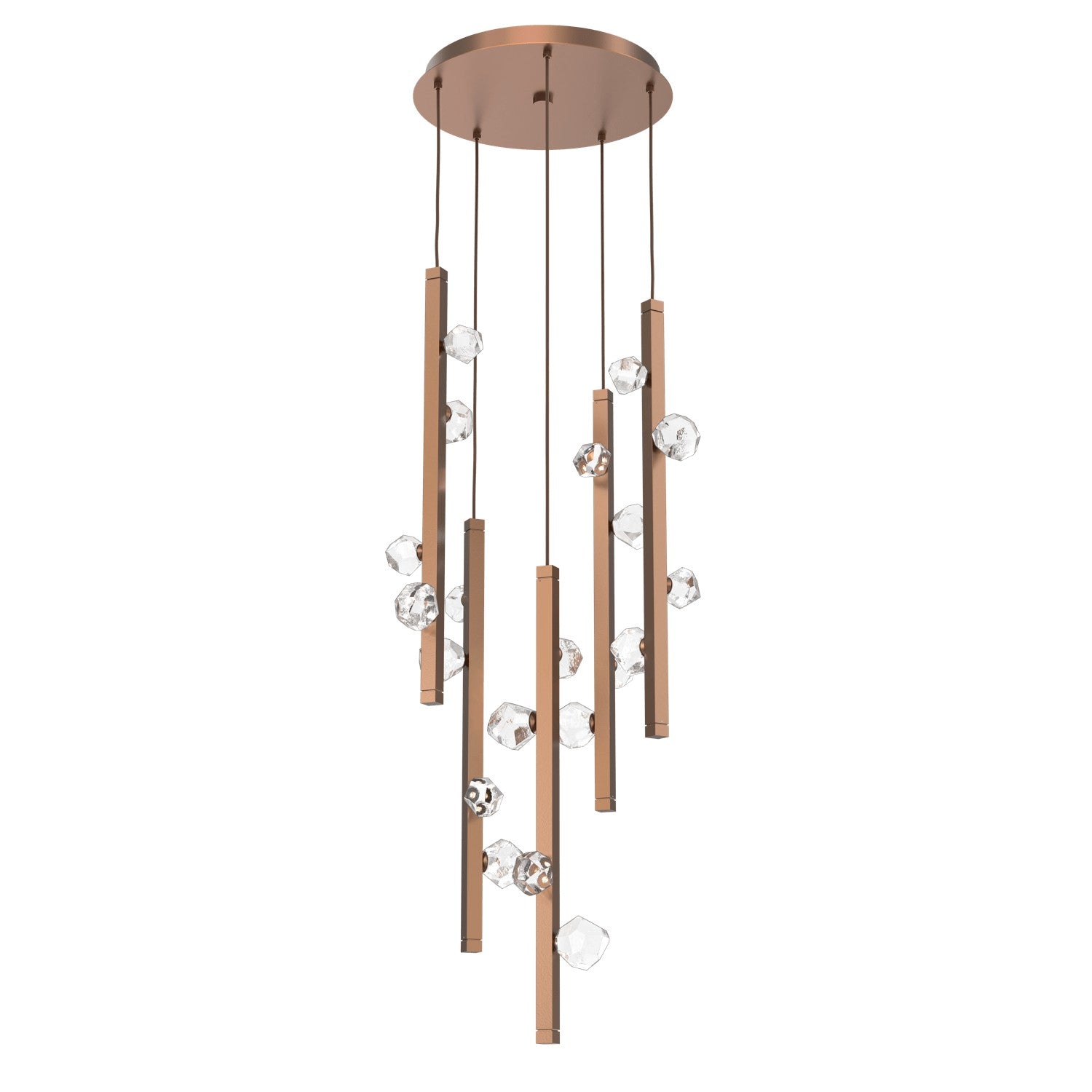 Hammerton Studio - CHB0070-05-BB-CZ-CA1-L3 - LED Pendant - Stella - Burnished Bronze