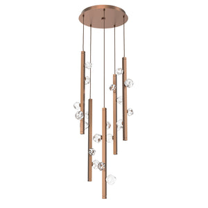 Hammerton Studio - CHB0070-05-BB-CZ-CA1-L3 - LED Pendant - Stella - Burnished Bronze