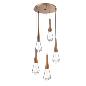 Hammerton Studio - CHB0078-05-BB-C-C01-L1 - LED Pendant - Raindrop - Burnished Bronze