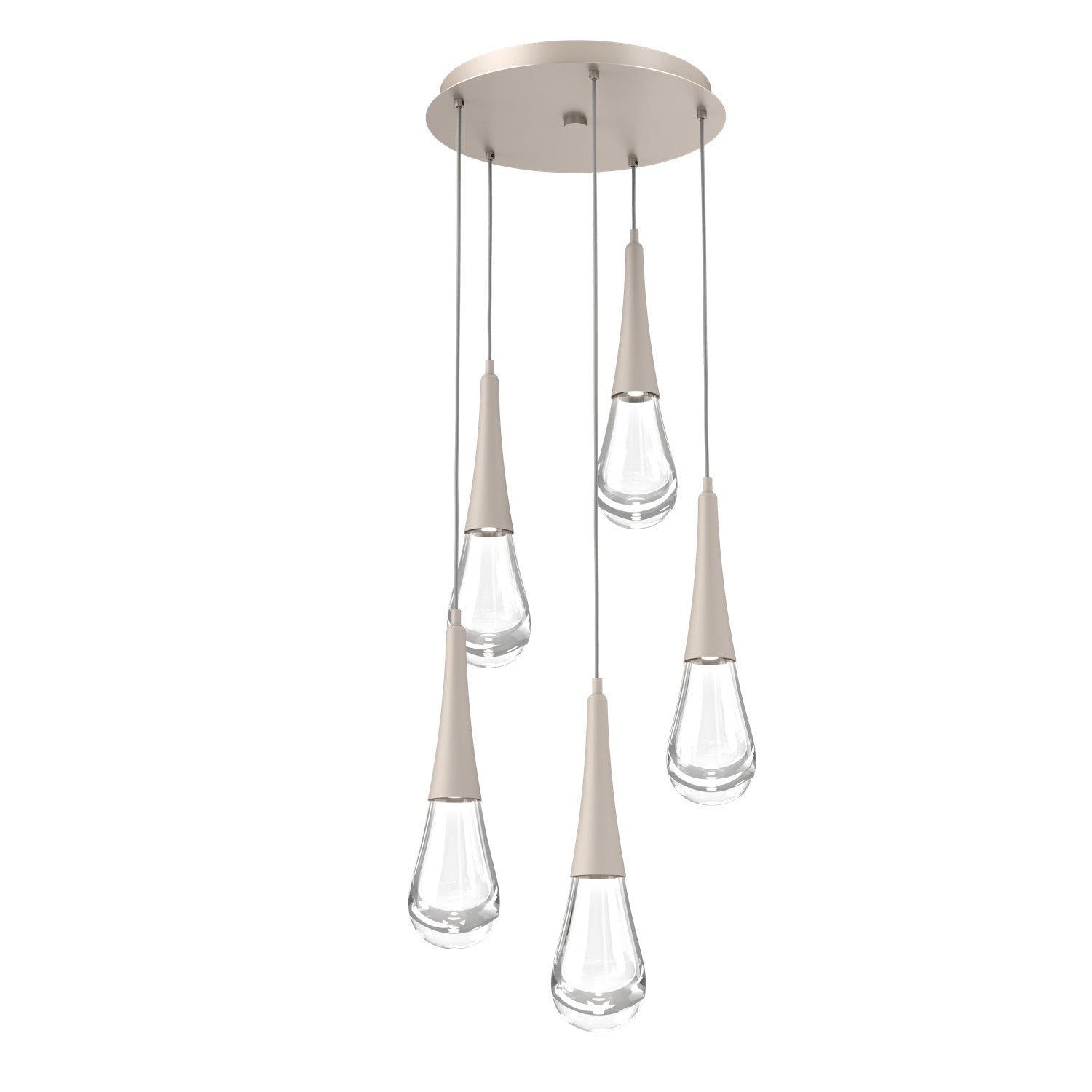 Hammerton Studio - CHB0078-05-BS-C-C01-L1 - LED Pendant - Raindrop - Beige Silver