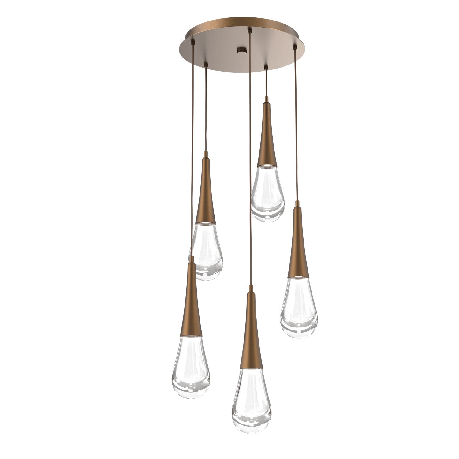 Hammerton Studio - CHB0078-05-FB-C-C01-L1 - LED Pendant - Raindrop - Flat Bronze