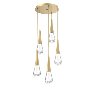 Hammerton Studio - CHB0078-05-GB-C-C01-L1 - LED Pendant - Raindrop - Gilded Brass