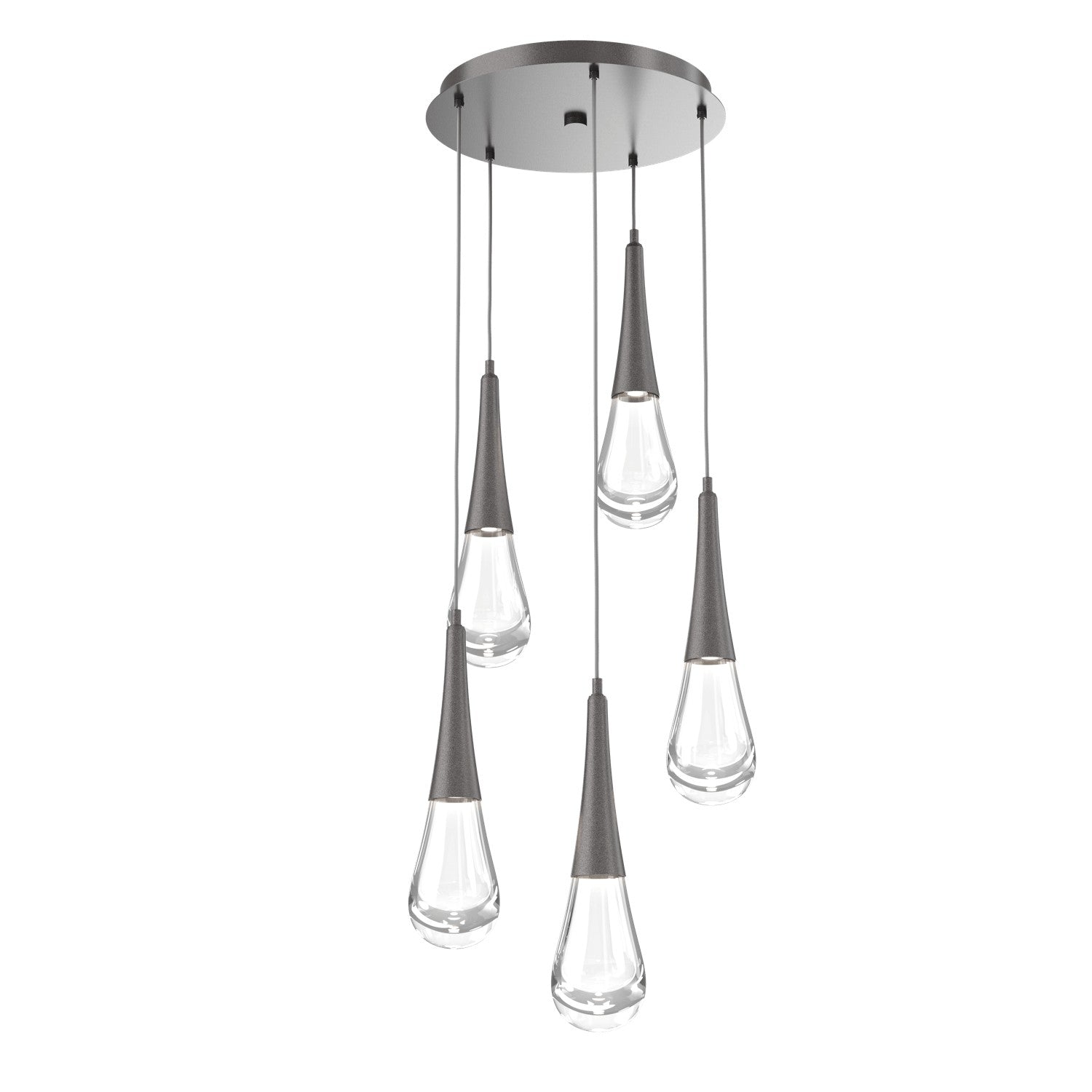 Hammerton Studio - CHB0078-05-GP-C-C01-L1 - LED Pendant - Raindrop - Graphite