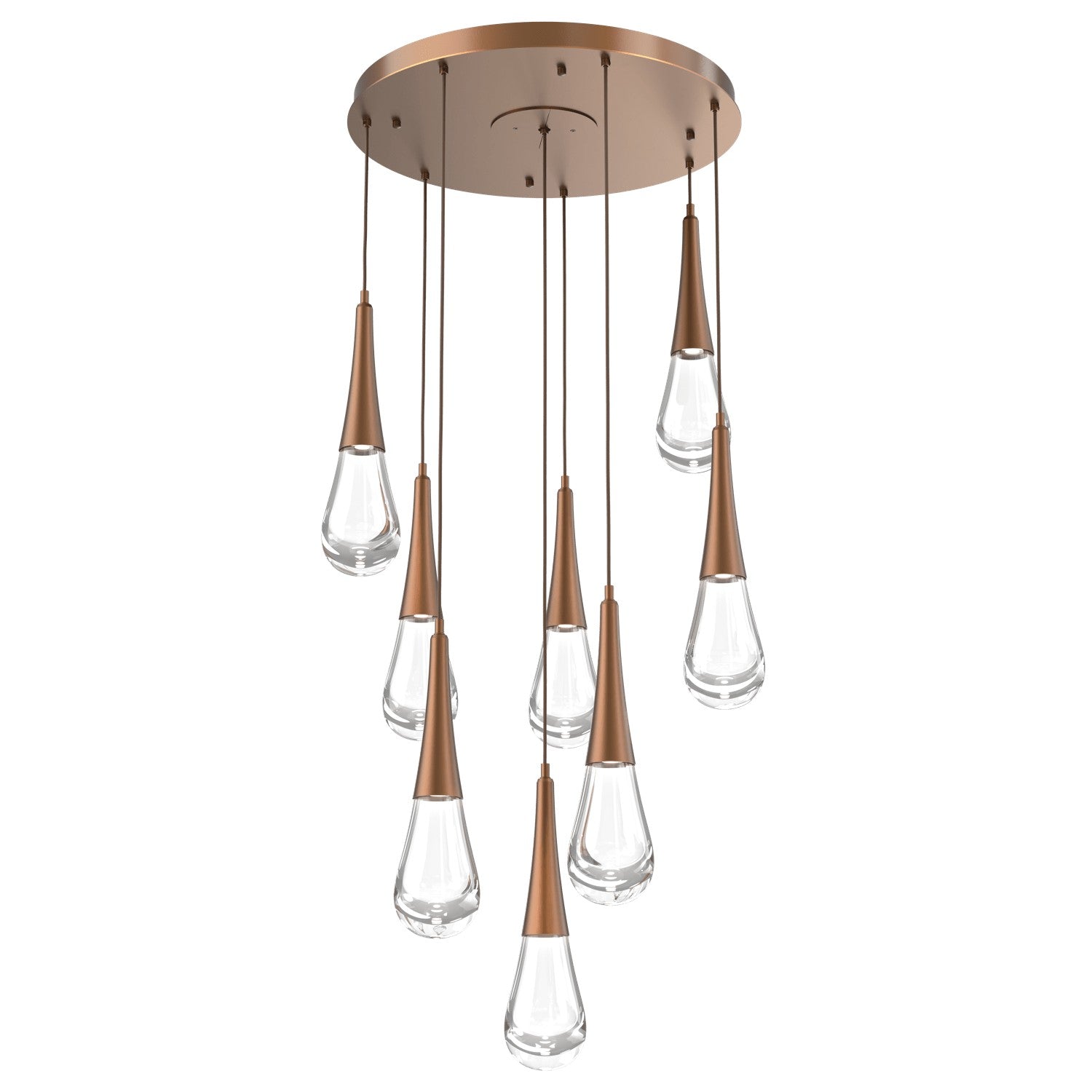 Hammerton Studio - CHB0078-08-BB-C-C01-L3 - LED Pendant - Raindrop - Burnished Bronze