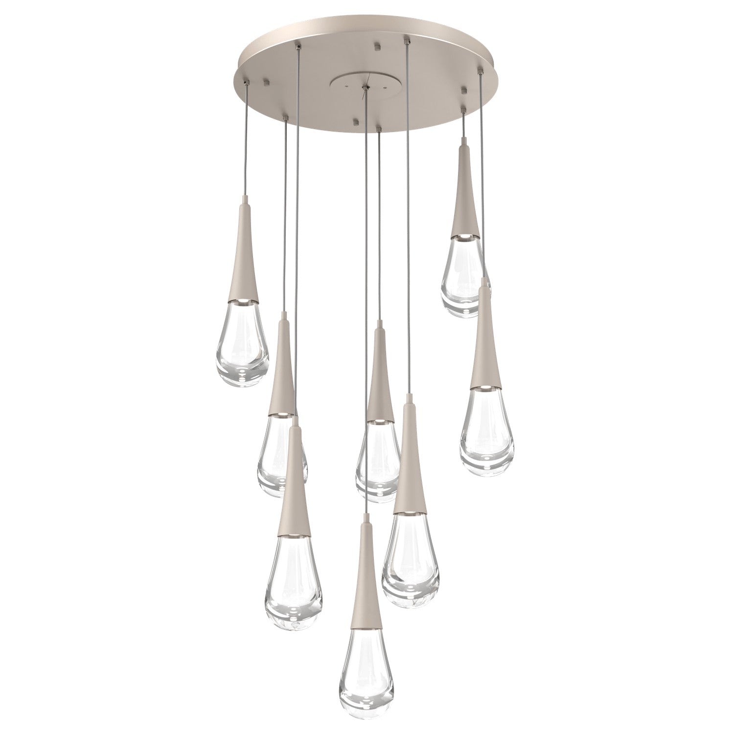 Hammerton Studio - CHB0078-08-BS-C-C01-L1 - LED Pendant - Raindrop - Beige Silver