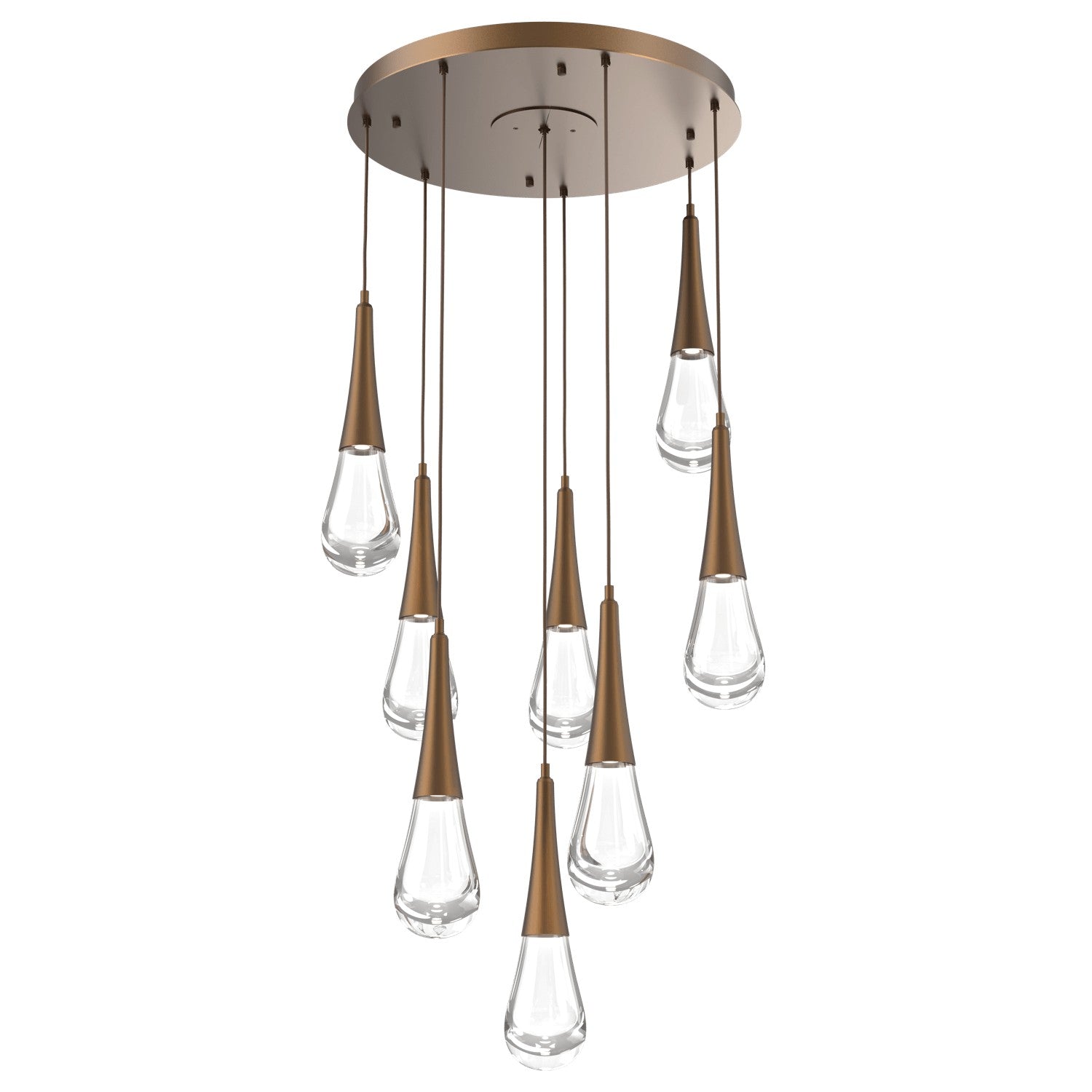 Hammerton Studio - CHB0078-08-FB-C-C01-L1 - LED Pendant - Raindrop - Flat Bronze