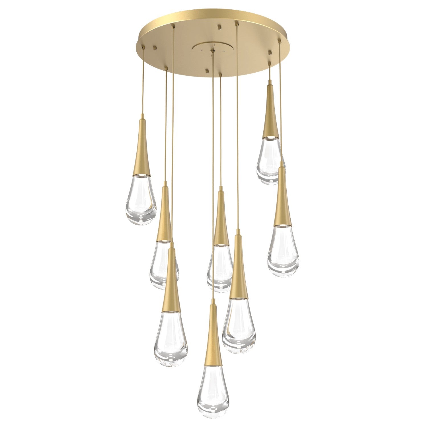 Hammerton Studio - CHB0078-08-GB-C-C01-L1 - LED Pendant - Raindrop - Gilded Brass