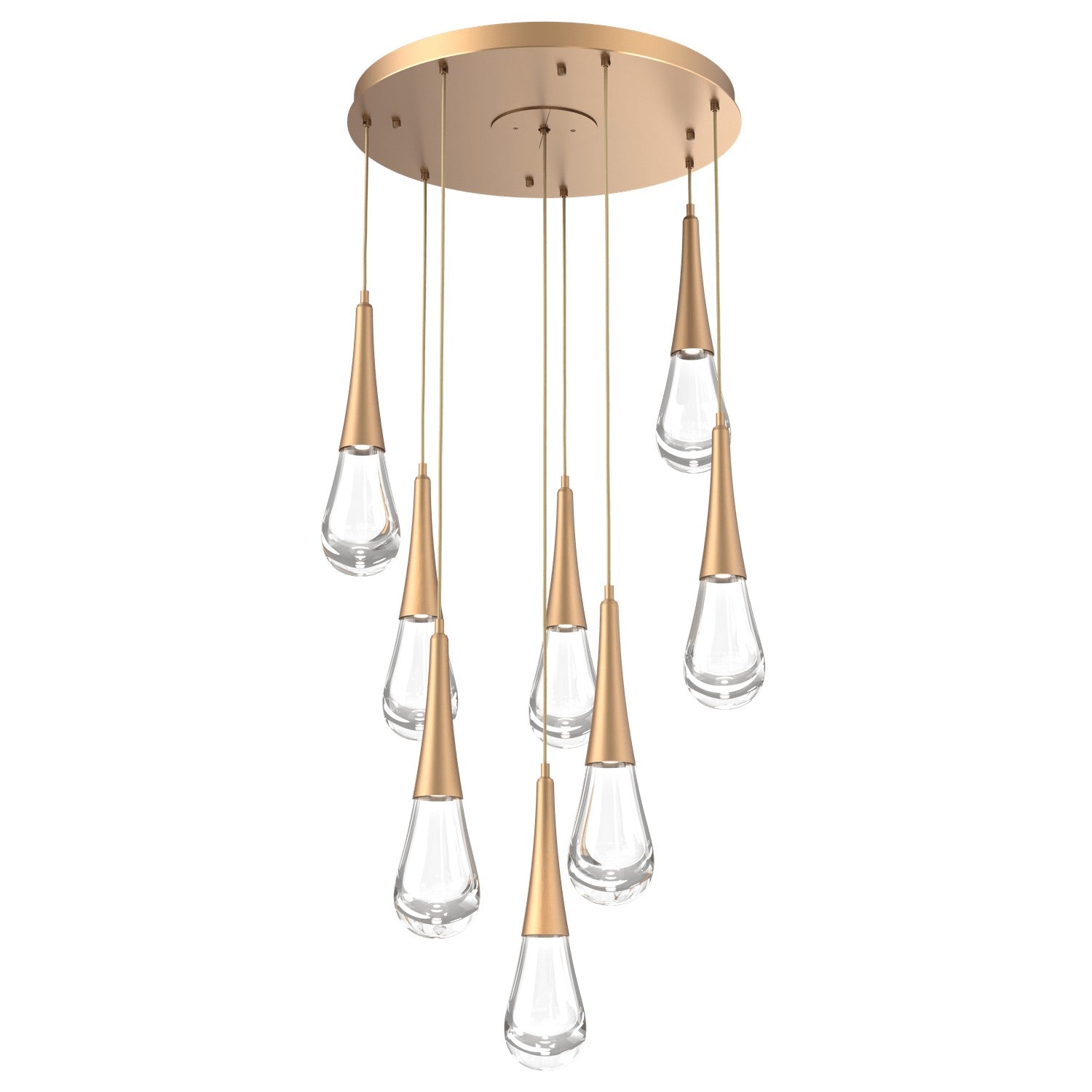 Hammerton Studio - CHB0078-08-NB-C-C01-L1 - LED Pendant - Raindrop - Novel Brass