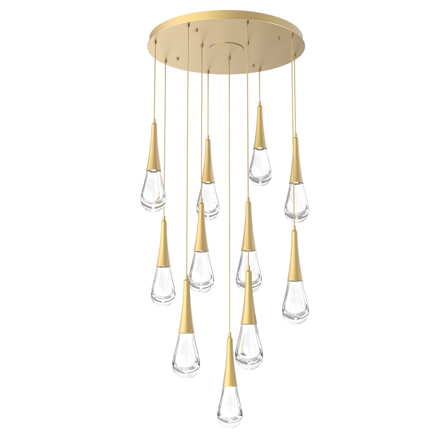 Hammerton Studio - CHB0078-11-GB-C-C01-L1 - LED Pendant - Raindrop - Gilded Brass