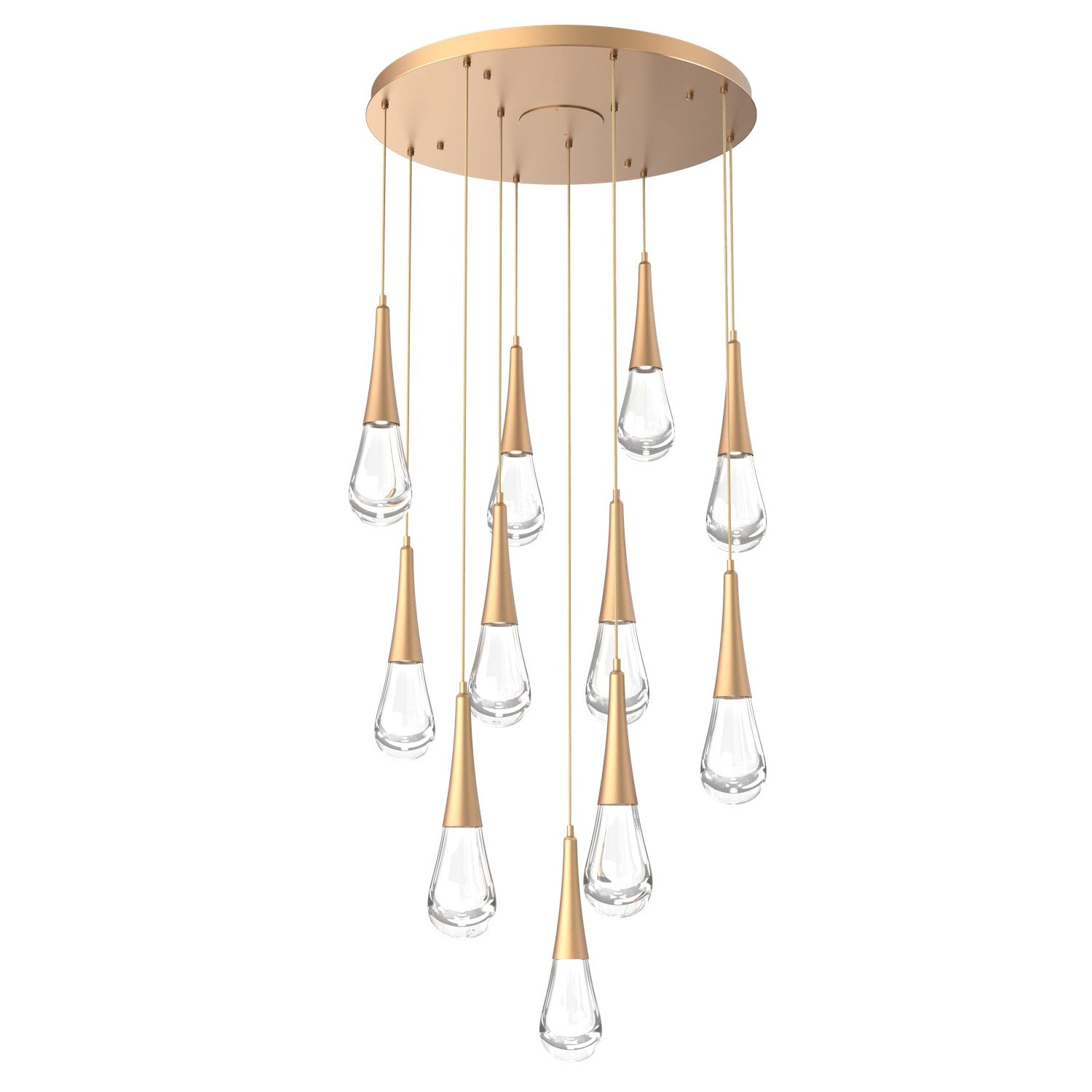 Hammerton Studio - CHB0078-11-NB-C-C01-L1 - LED Pendant - Raindrop - Novel Brass