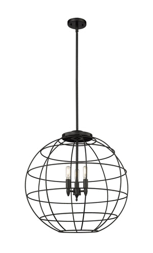 Innovations - 221-3S-BK-CE-22-BK - Three Light Pendant - Essex - Matte Black