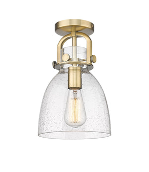 Innovations - 410-1F-BB-G412-8SDY - One Light Flush Mount - Downtown Urban - Brushed Brass