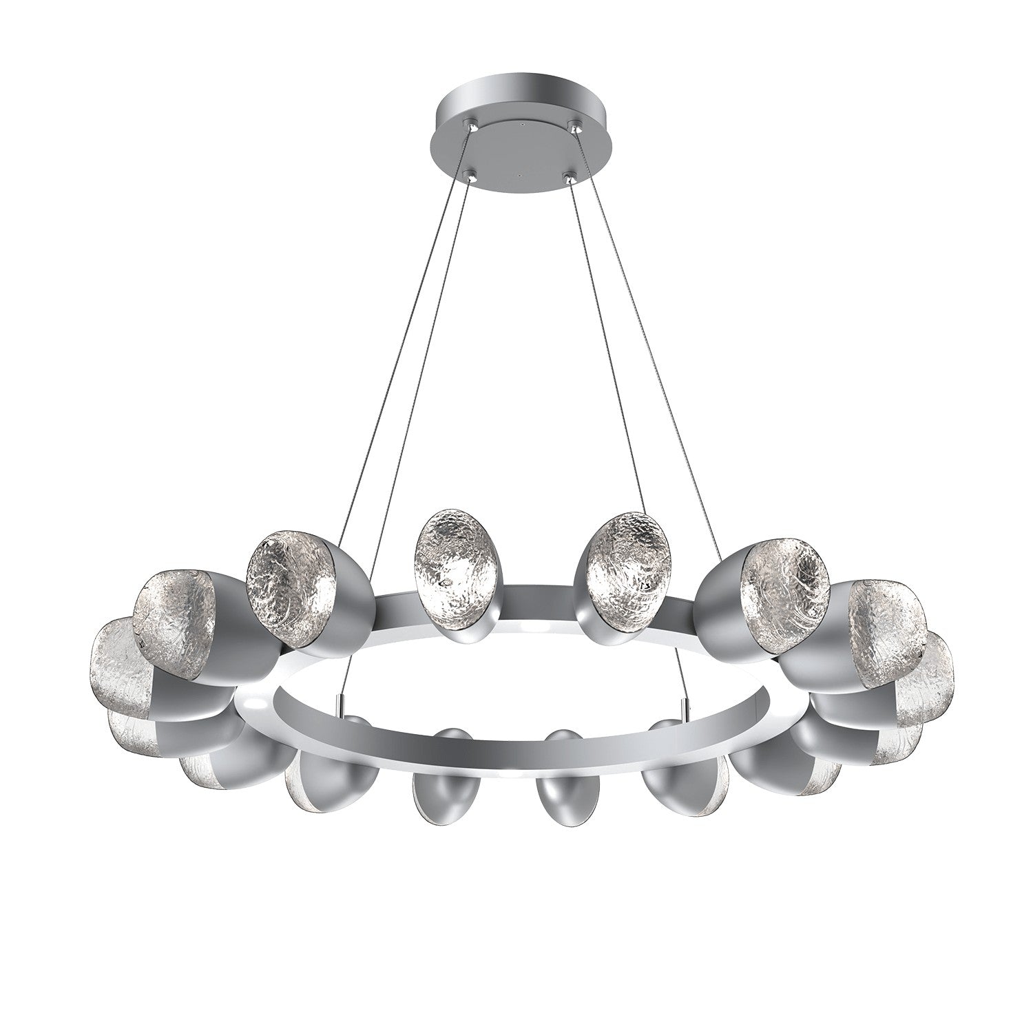 Hammerton Studio - CHB0079-36-CS-PC-CA1-L1 - LED Chandelier - Pebble - Classic Silver