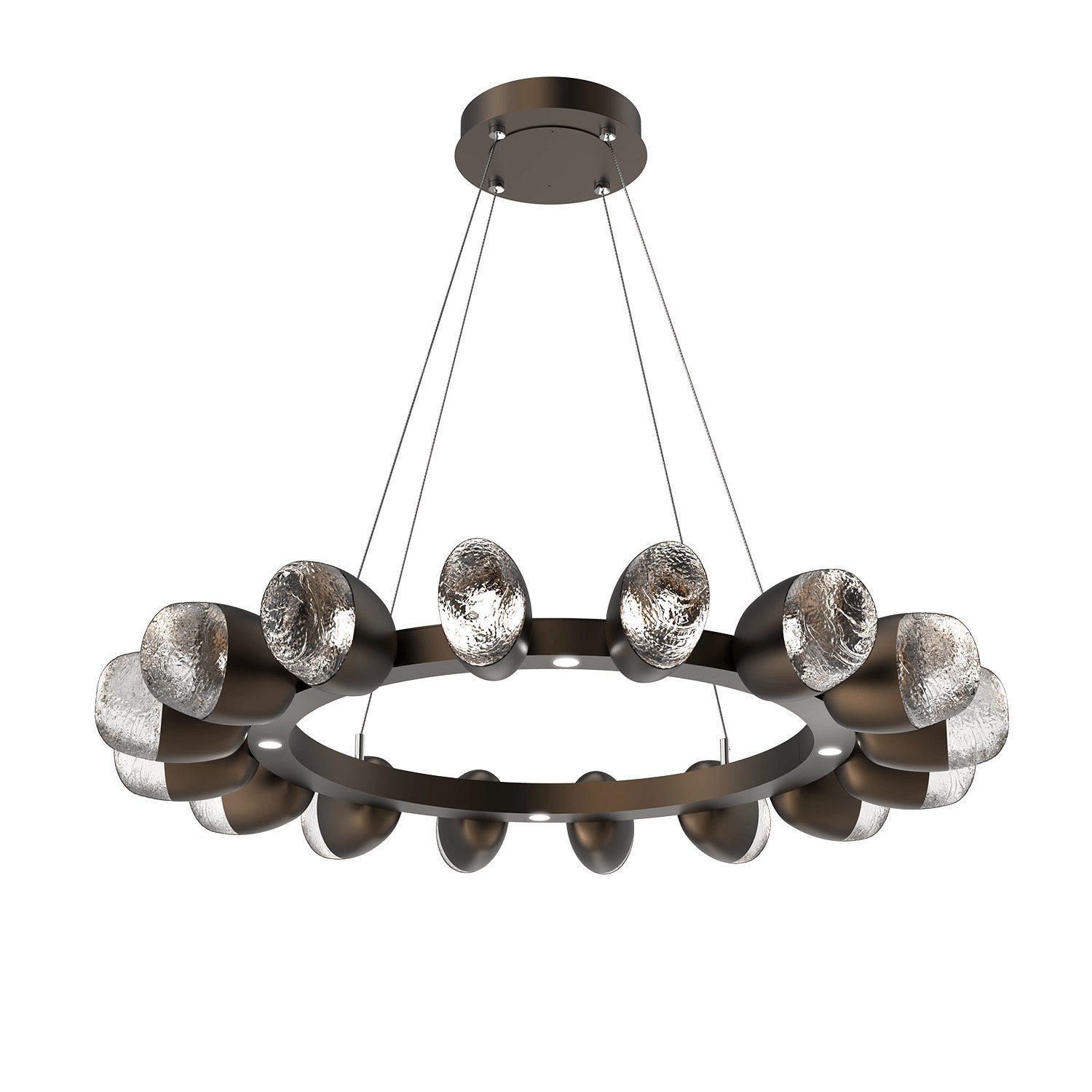 Hammerton Studio - CHB0079-36-FB-PC-CA1-L1 - LED Chandelier - Pebble - Flat Bronze