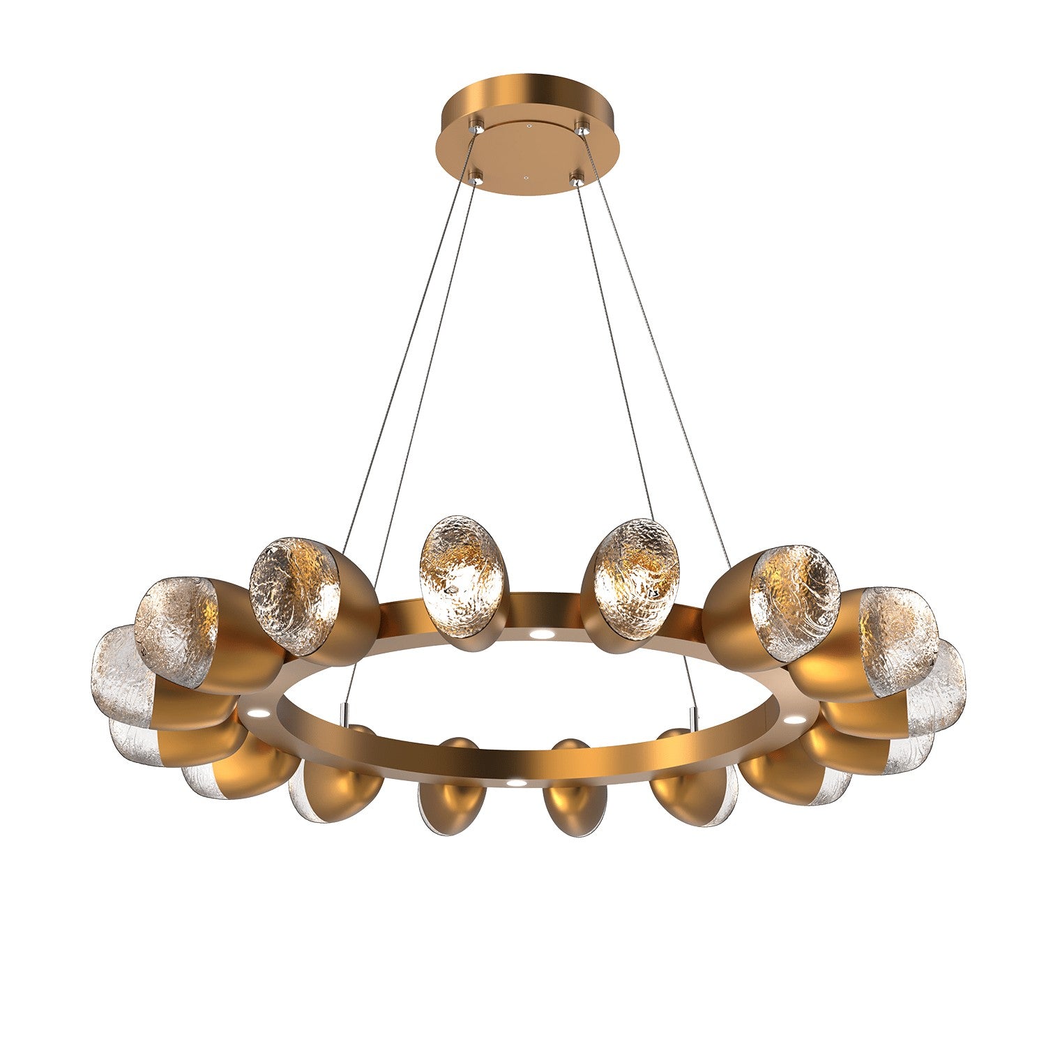 Hammerton Studio - CHB0079-36-NB-PC-CA1-L1 - LED Chandelier - Pebble - Novel Brass