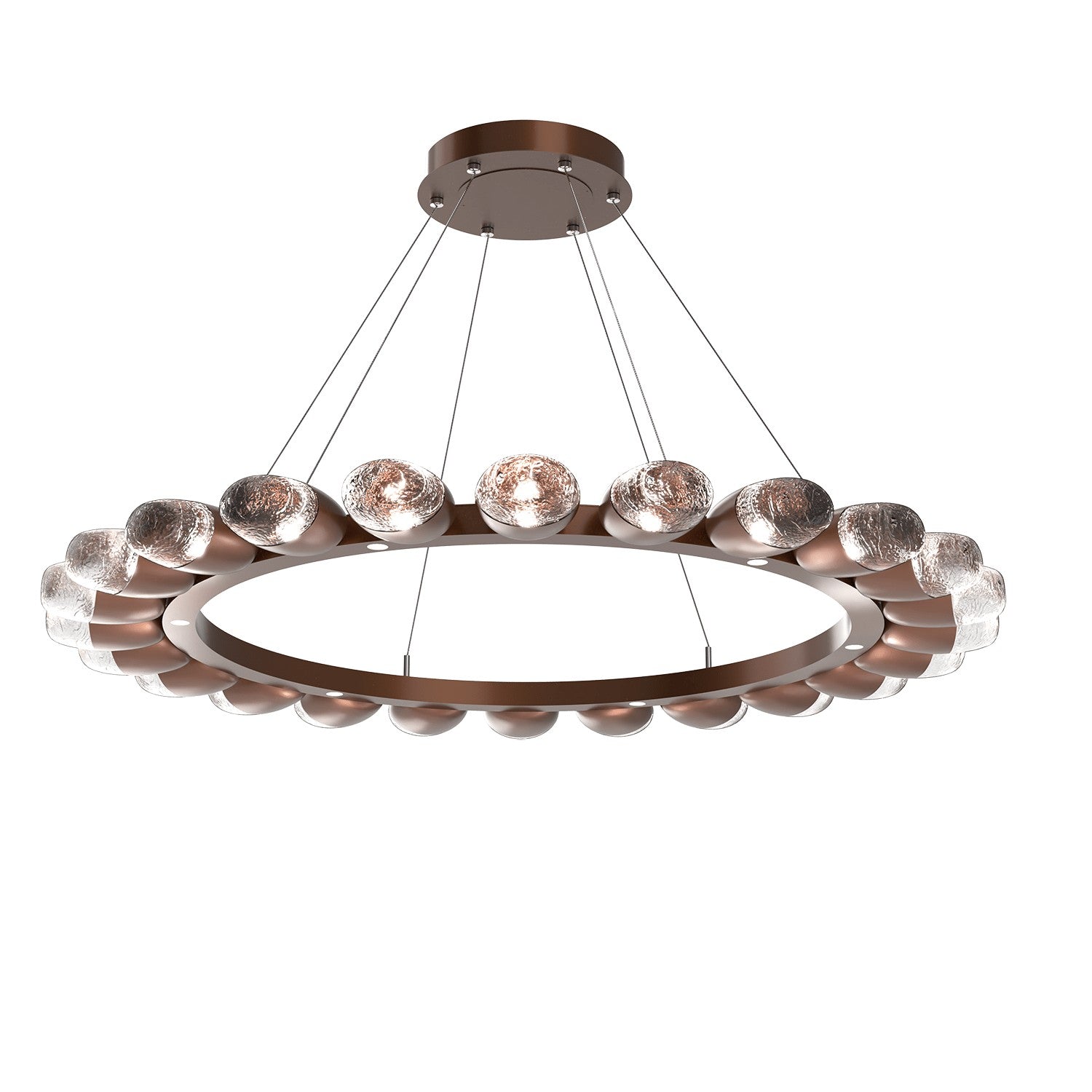 Hammerton Studio - CHB0079-48-BB-PC-CA1-L1 - LED Chandelier - Pebble - Burnished Bronze