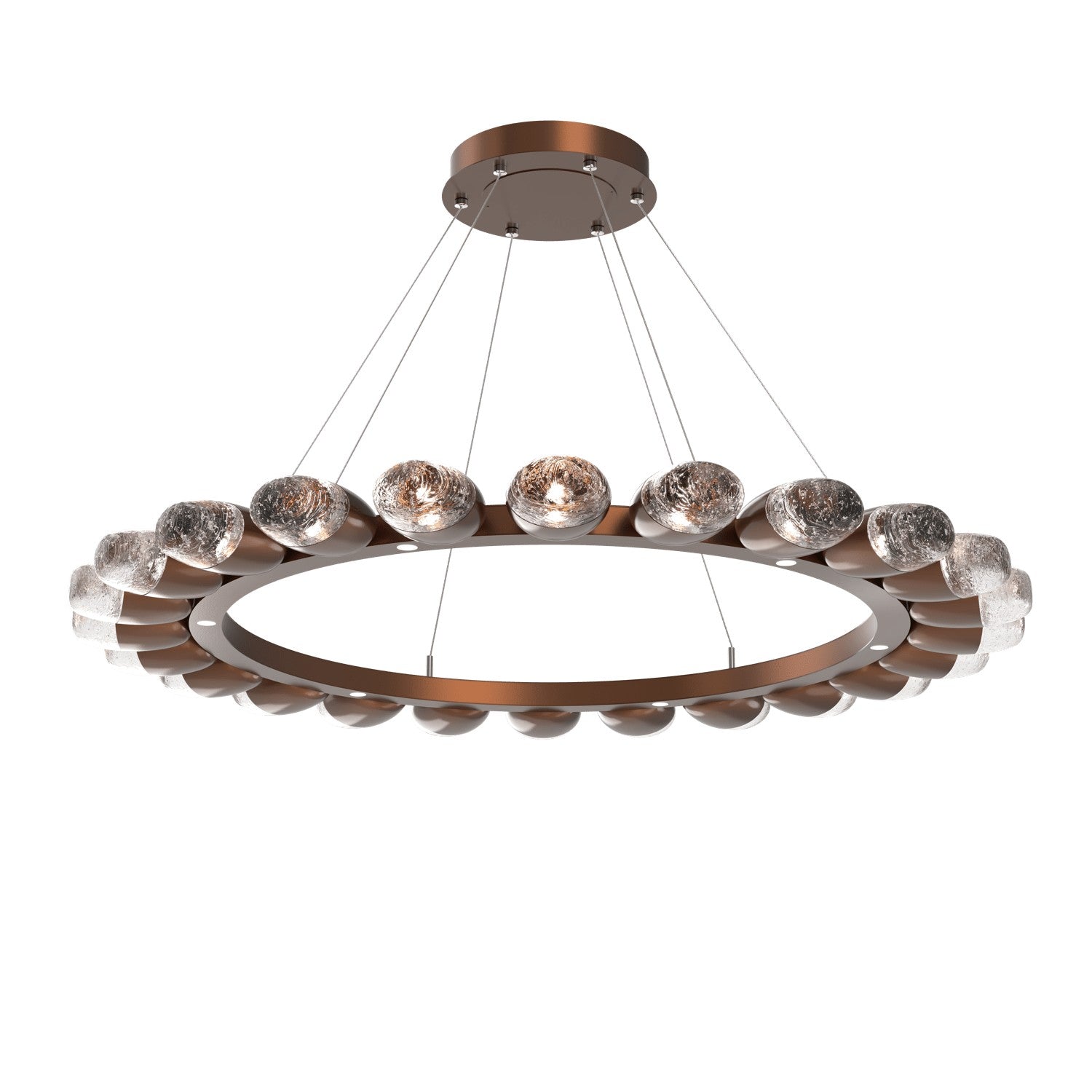 Hammerton Studio - CHB0079-48-BB-PC-CA1-L3 - LED Chandelier - Pebble - Burnished Bronze