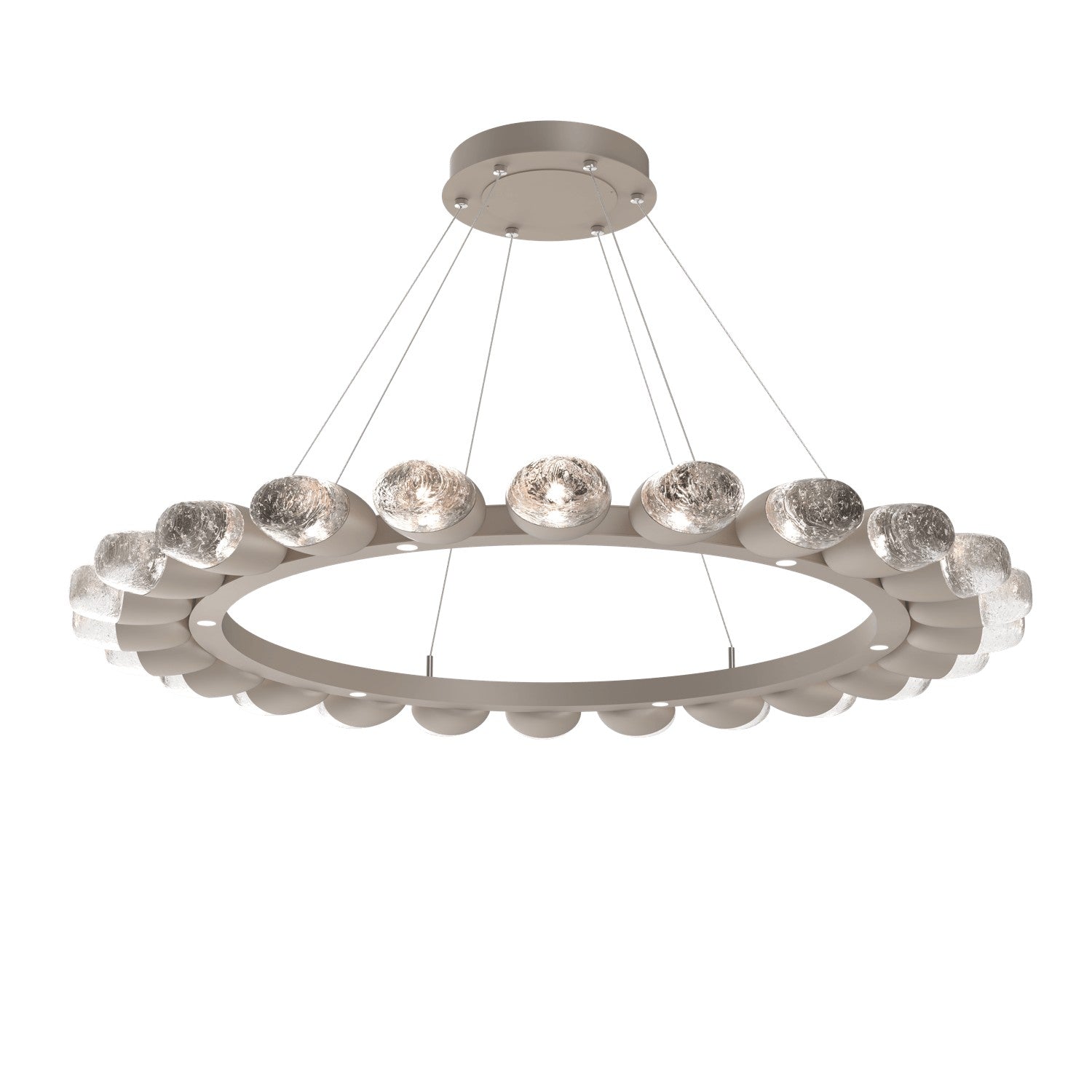 Hammerton Studio - CHB0079-48-BS-PC-CA1-L3 - LED Chandelier - Pebble - Beige Silver