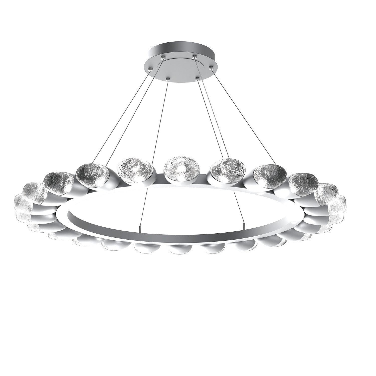 Hammerton Studio - CHB0079-48-CS-PC-CA1-L1 - LED Chandelier - Pebble - Classic Silver