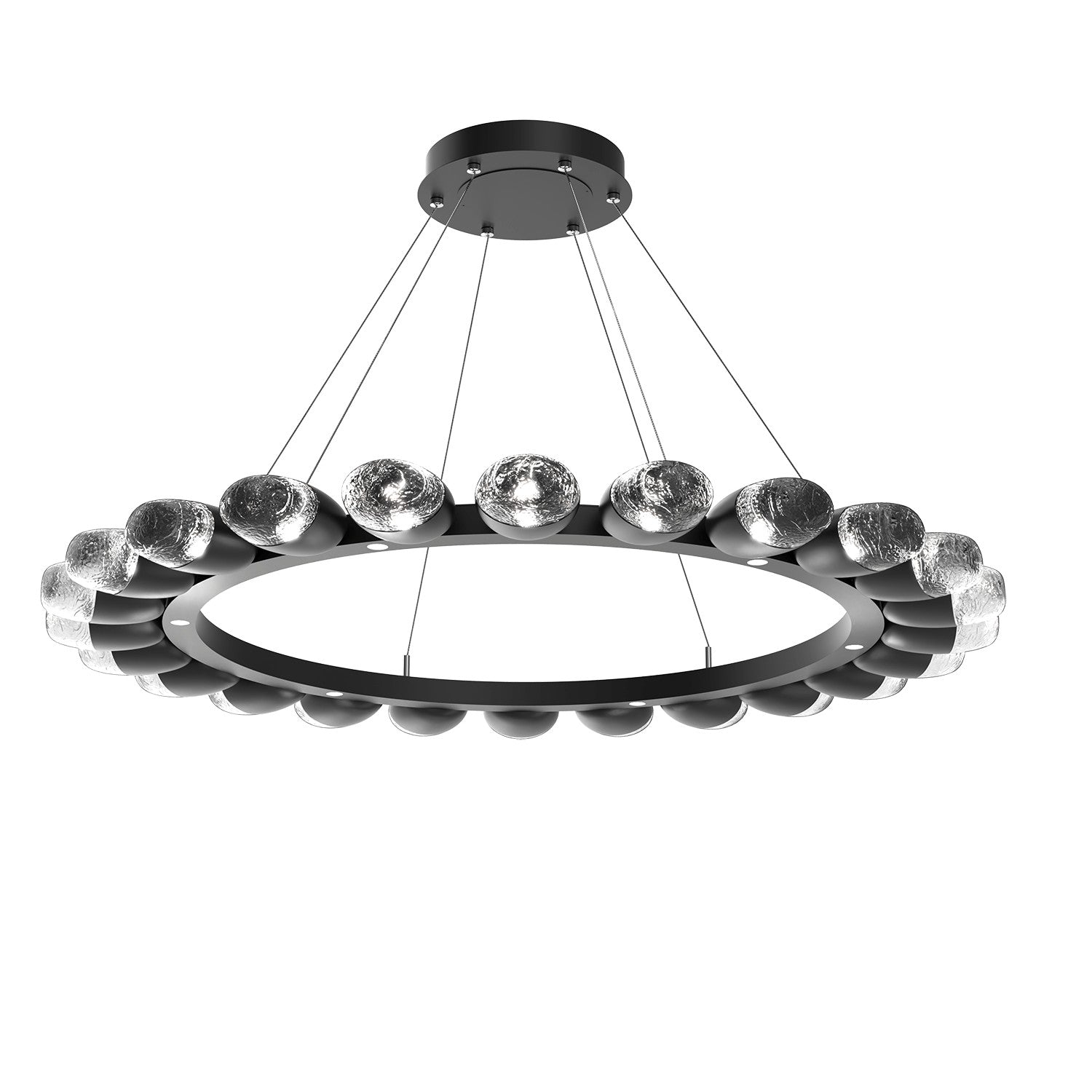 Hammerton Studio - CHB0079-48-MB-PC-CA1-L1 - LED Chandelier - Pebble - Matte Black