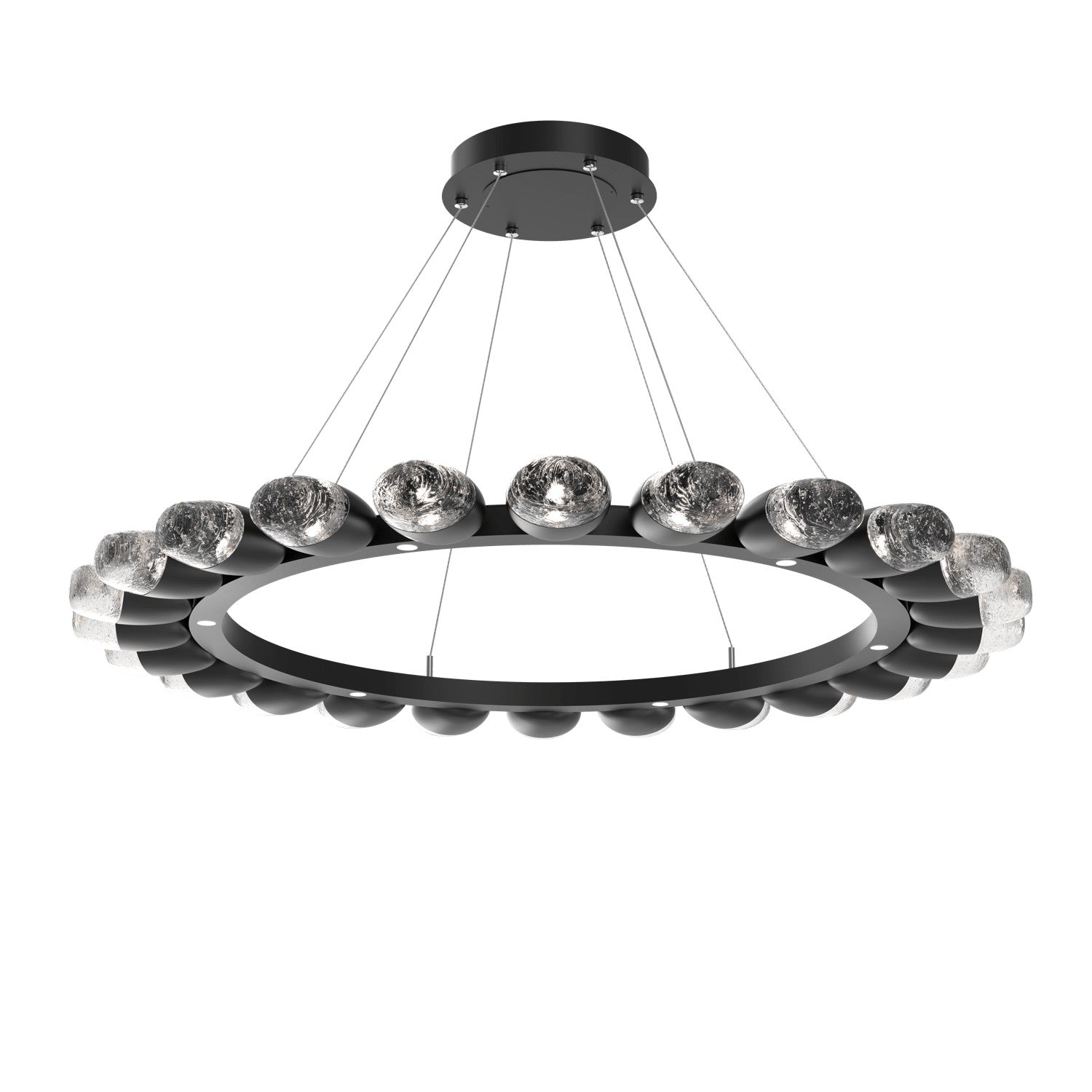 Hammerton Studio - CHB0079-48-MB-PC-CA1-L3 - LED Chandelier - Pebble - Matte Black