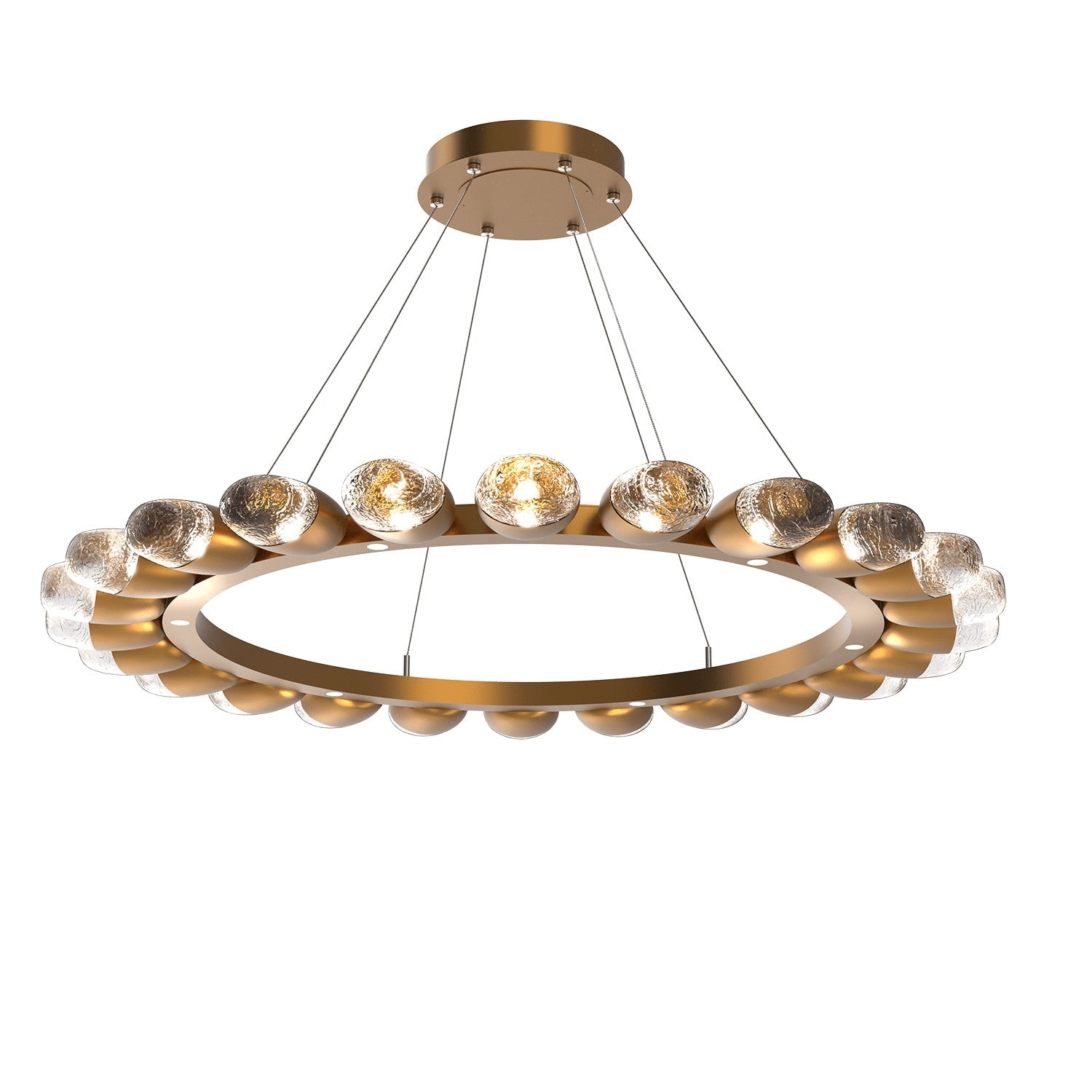 Hammerton Studio - CHB0079-48-NB-PC-CA1-L1 - LED Chandelier - Pebble - Novel Brass