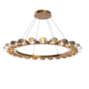 Hammerton Studio - CHB0079-48-NB-PC-CA1-L1 - LED Chandelier - Pebble - Novel Brass