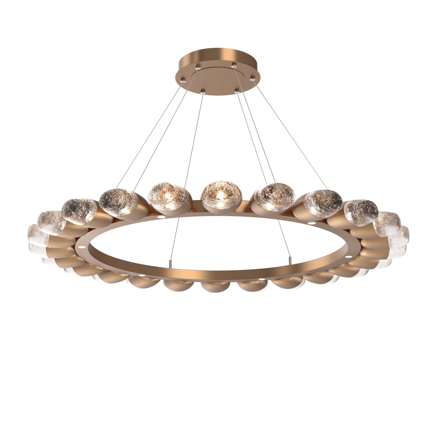 Hammerton Studio - CHB0079-48-NB-PC-CA1-L3 - LED Chandelier - Pebble - Novel Brass