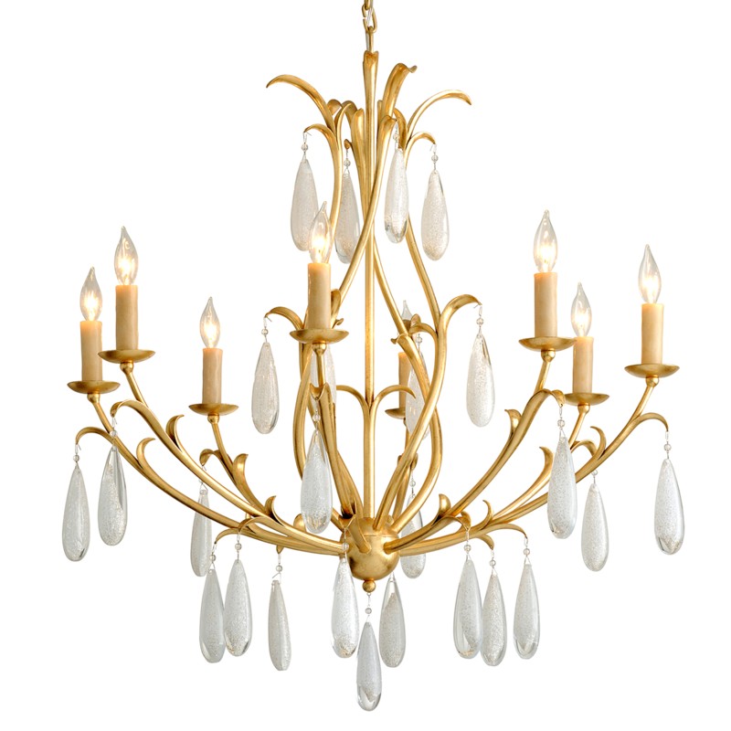 Corbett Lighting - 293-08-GL - Eight Light Chandelier - Prosecco - Gold Leaf