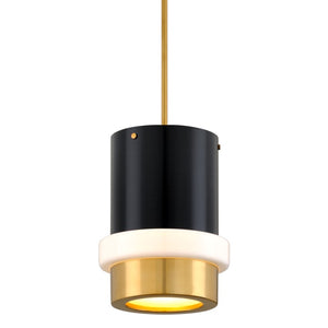 Corbett Lighting - 299-42-VPB/SBK - One Light Pendant - Beckenham - Vintage Polished Brass/Black Brass