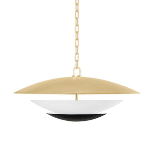 Corbett Lighting - 413-26-VGL/SBK - Four Light Chandelier - Adara - Vintage Gold Leaf And Soft Black